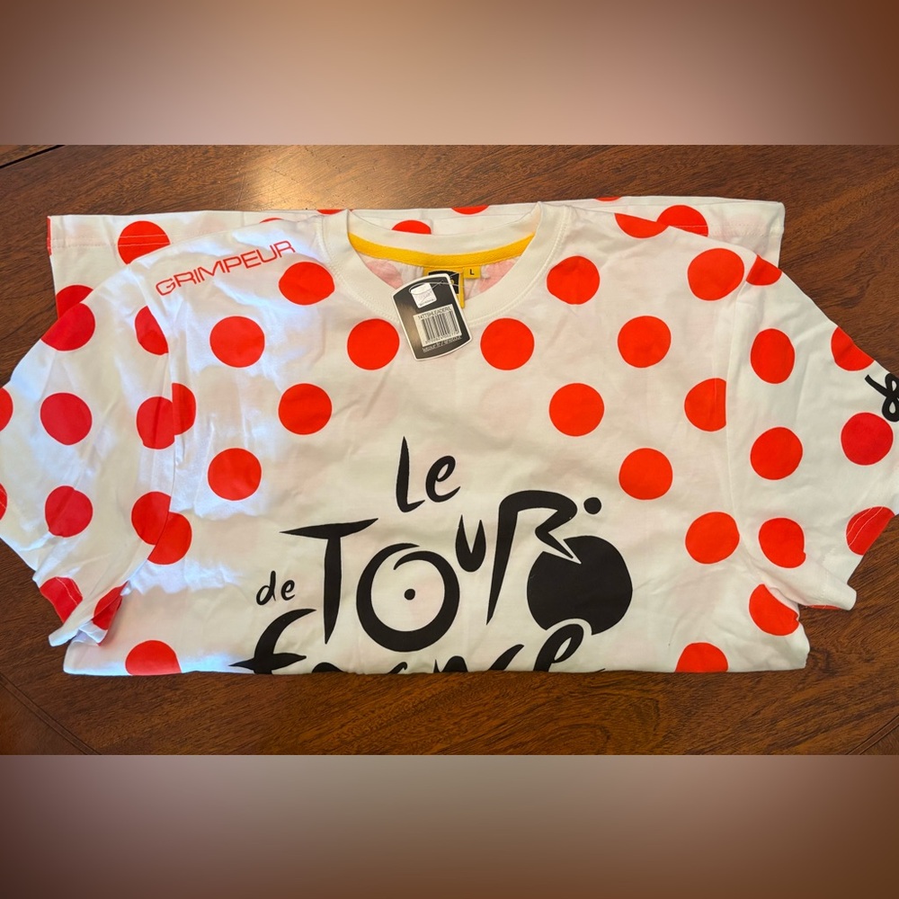 🚴‍♀️T-Shirt Polka Dots Red & White - Picture 3 of 8